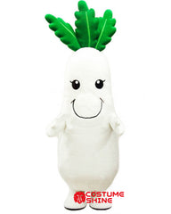 Happy White Radish Mascot Costume