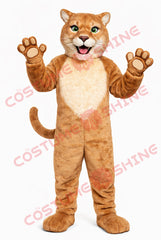 Adult Brown Wildcat Mascot Costume Plush Full Body