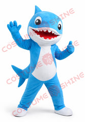 Classic Blue Shark Mascot Costume for Adults