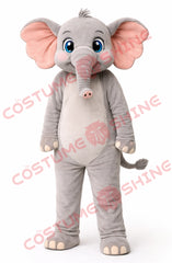 Gray Elephant Mascot Costume for Adults – Plush Full Body Suit