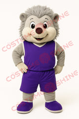 Grey Hedgehog Basketball Mascot Costume for School Sports Events