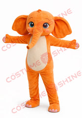 Orange Elephant Mascot Costume for Adults – Plush Full Body Suit