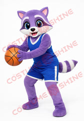 Purple Raccoon Mascot Costume for Adults – Basketball Style