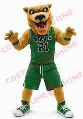 Adult Wolf Basketball Mascot Costume Athletic Style