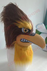 Fierce Hawk Mascot Costume with Yellow Feathers and Talons – Sports, School & Event Outfit