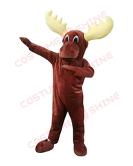 Moose Elk Wapiti Horned Deer Mascot Costume for Adults – Cheerleading Animal Fursuit