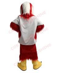 Red Hawk Eagle Mascot Costume for Adults Men & Women Cheerleading Animal Fursuit