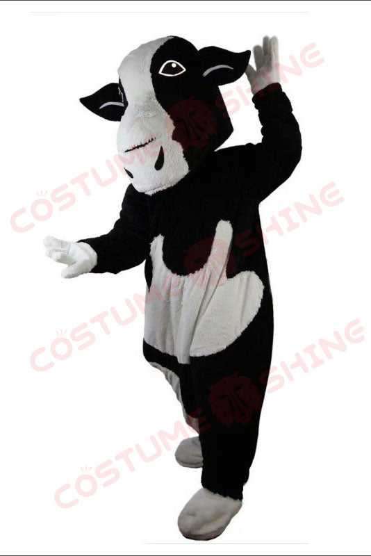 Black and White Cow Mascot Costume with Udder and Hooves – Farm & Dairy Events