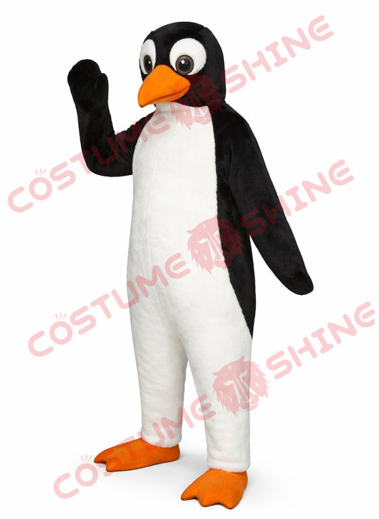Black & White Penguin Mascot Costume for Adults – Plush Suit