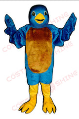 Blue Hawk Falcon i hvid skjorte maskot kostume voksen størrelse til mænd og kvinder med indbygget blæser inde i hovedet 
