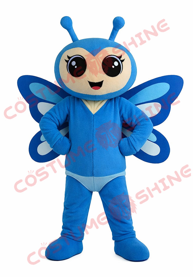 Disfraz de mascota de halcón azul con camisa blanca, tamaño adulto, para hombre y mujer, con ventilador incorporado en la cabeza 