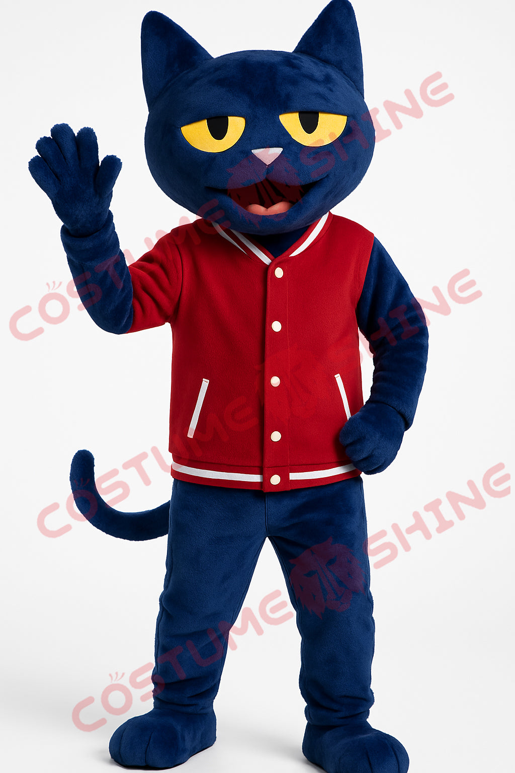 Disfraz de mascota de halcón azul con camisa blanca, tamaño adulto, para hombre y mujer, con ventilador incorporado en la cabeza 