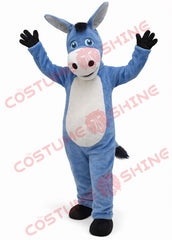 Disfraz de mascota de halcón azul con camisa blanca, tamaño adulto, para hombre y mujer, con ventilador incorporado en la cabeza 