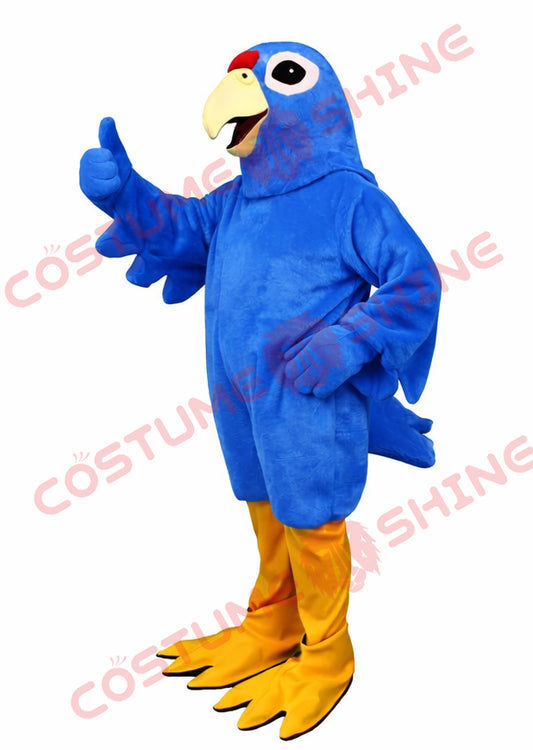Blue Parrot Mascot Costume Adult Professional Bird Character Outfit