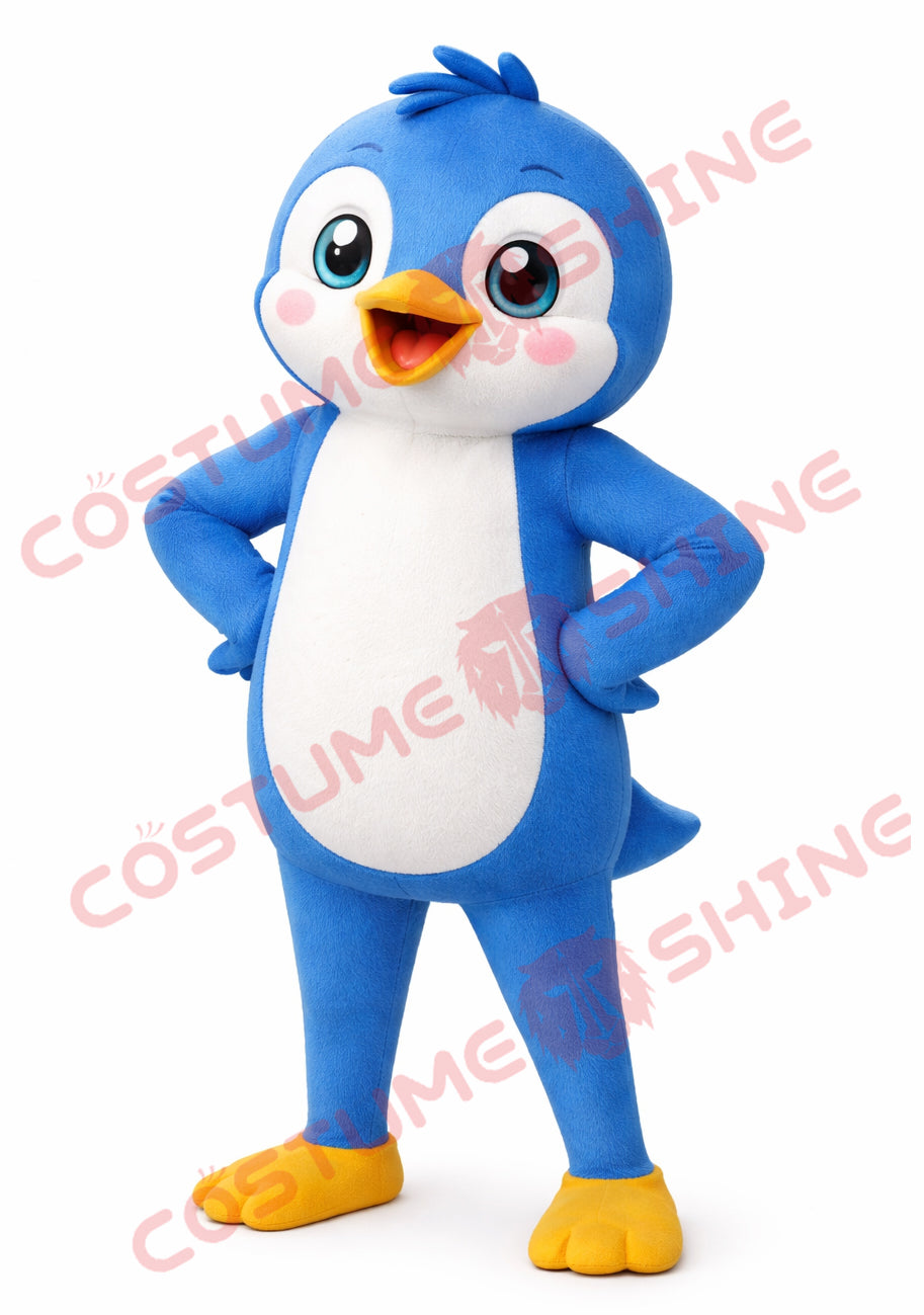 Blue Penguin Mascot Costume for Adults – Plush Suit）