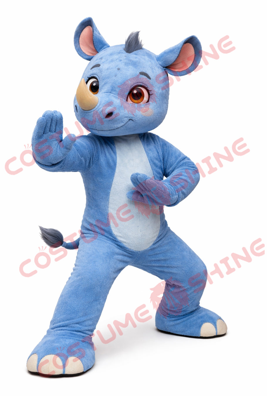 Disfraz de mascota de halcón azul con camisa blanca, tamaño adulto, para hombre y mujer, con ventilador incorporado en la cabeza 