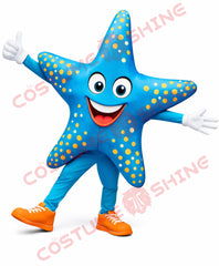Blue Starfish Mascot Costume for Adults – Full Body Plush Outfit