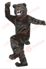 Brown Bear Mascot Costume with Open Mouth and Paw Feet – Sports, School & Event Outfit