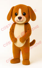 Brown Dog Mascot Costume – Cute Plush Animal Character Suit