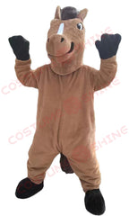 Brown Horse Mascot Costume – Friendly Farm Animal Suit for School Events & Rodeos