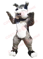 Gray Bulldog Mascot Costume – Fierce Dog Mascot Suit for School & Sports Teams