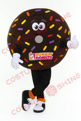 Chocolate Donut Mascot Costume Adult Round Food Character