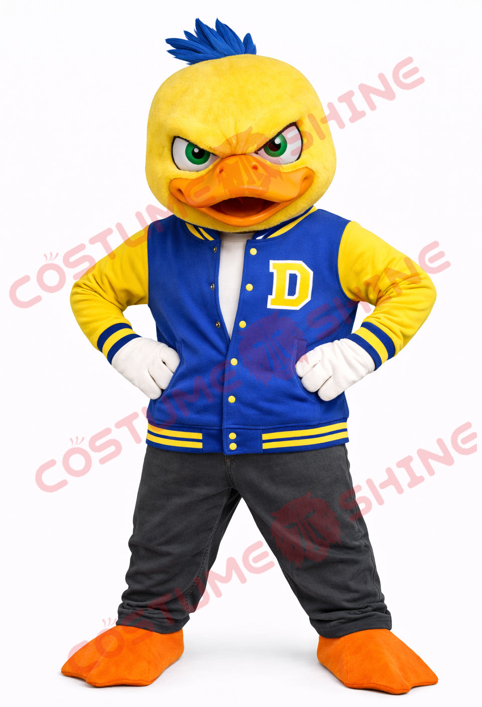 Disfraz de mascota de halcón azul con camisa blanca, tamaño adulto, para hombre y mujer, con ventilador incorporado en la cabeza 