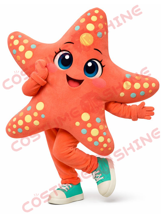 Coral Starfish Mascot Costume for Adults – Full Body Plush Cute Outfit