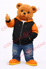 Brown Bear Mascot Costume Adult Casual Hoodie Street Style