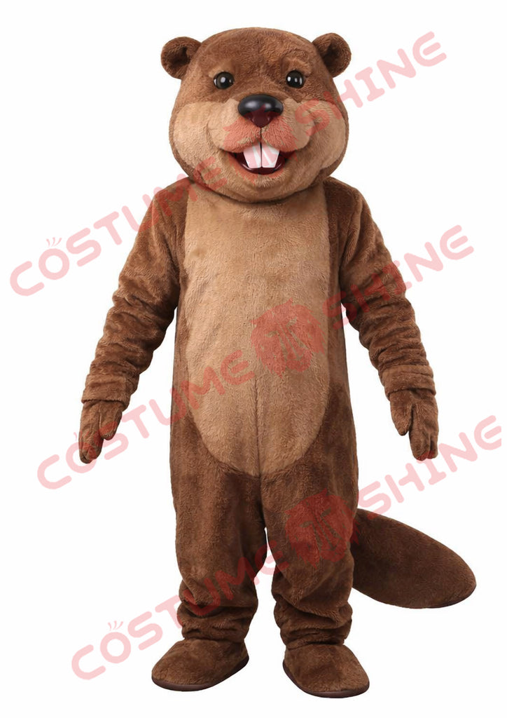 Brown Beaver Mascot Costume for Adults – Plush Full Body Suit