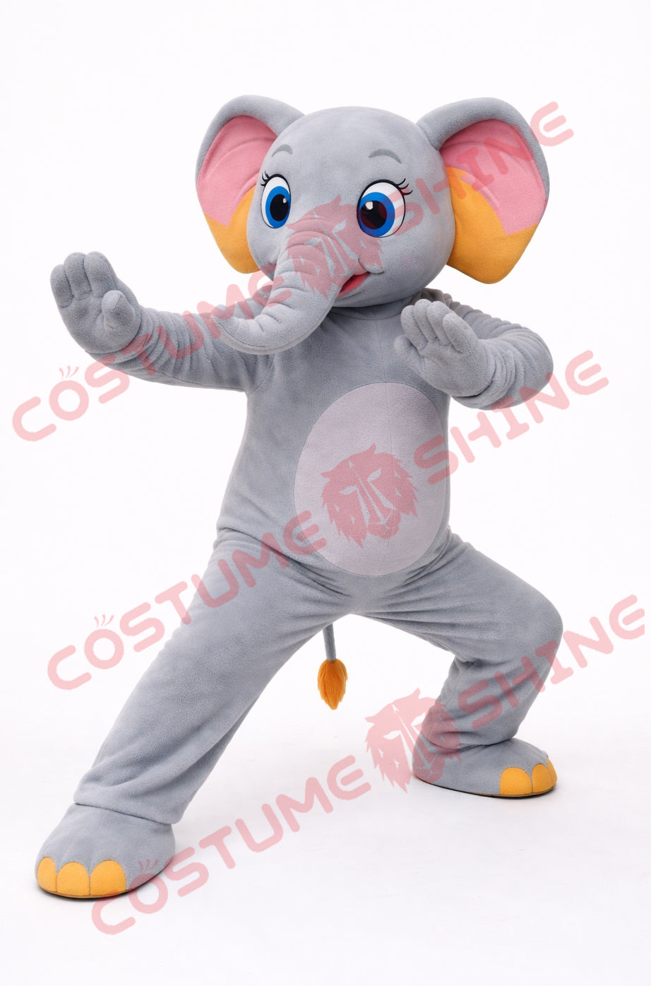 Gray Elephant Mascot Costume for Adults – Plush Full Body Suit