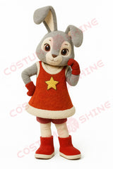 Gray Rabbit Mascot Costume for Adults – Custom Bunny Suit for School, Sports Team & Business Events