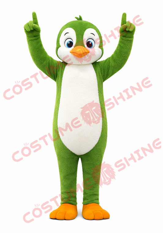 Green Penguin Mascot Costume for Adults – Plush Suit