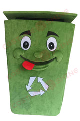 Green Recycling Bin Mascot Costume for Adults – Eco-Friendly Awareness Plush Suit