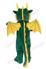 Fierce Green Dragon Mascot Costume – Winged Reptile Suit for Parades & Promotions