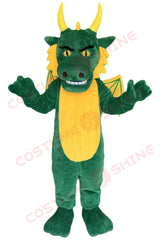 Fierce Green Dragon Mascot Costume – Winged Reptile Suit for Parades & Promotions