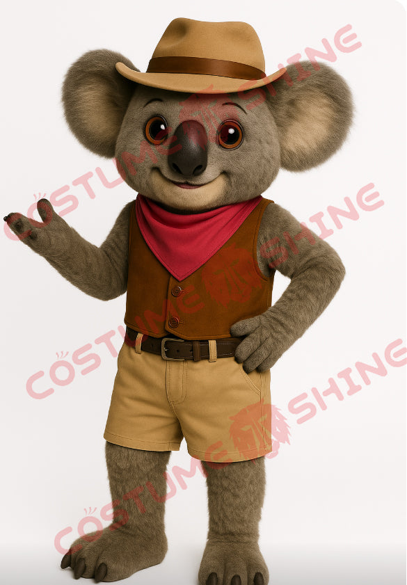 Cowboy Koala Mascot Costume for Events, Schools & Promotions | Adult Size