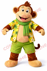 Tropical Monkey Mascot Costume for Adults – Hawaiian Shirt Style
