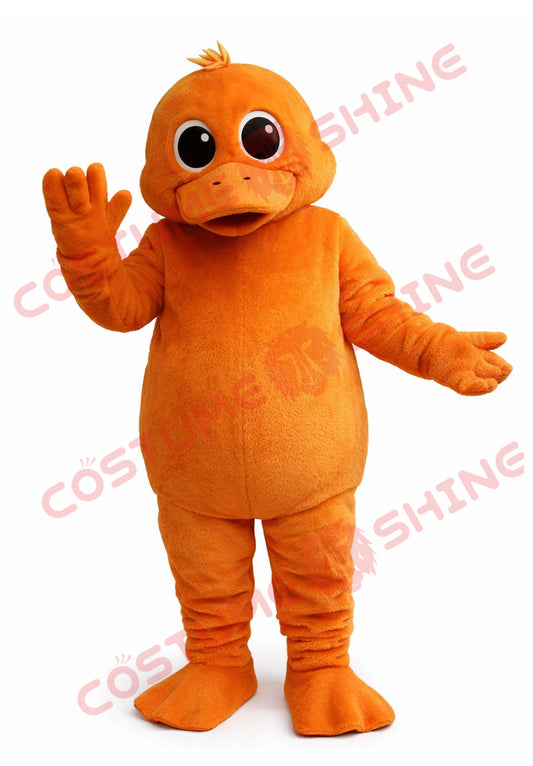 Orange Duck Mascot Costume Adult Plush Full Body