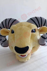 Ram Mascot Costume for Adults – Green and Yellow Sports Uniform with Horned Head