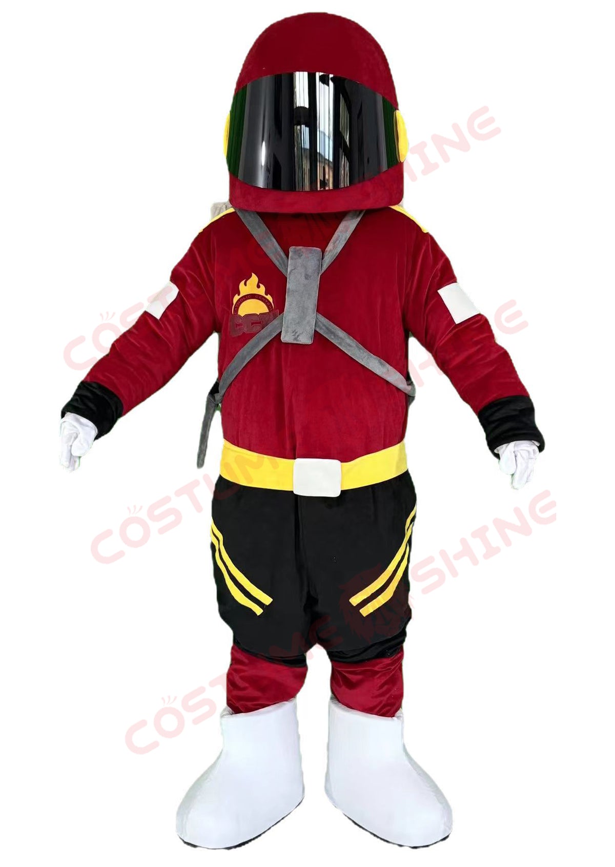 Red Astronaut Mascot Costume with Helmet – Space Explorer Character for Events & Schools