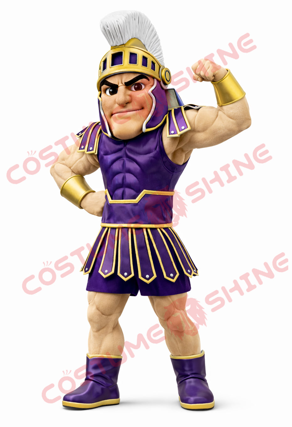 Adult Spartan Warrior Mascot Costume Plush Character Suit