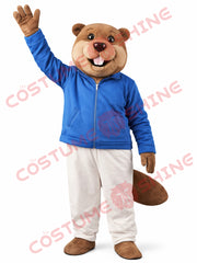 Disfraz de mascota de halcón azul con camisa blanca, tamaño adulto, para hombre y mujer, con ventilador incorporado en la cabeza 