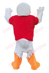 Disfraz de mascota de halcón azul con camisa blanca, tamaño adulto, para hombre y mujer, con ventilador incorporado en la cabeza 