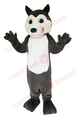 Wolf Mascot Costume with Fluffy Grey and White Suit – Husky Mascot Outfit for Events